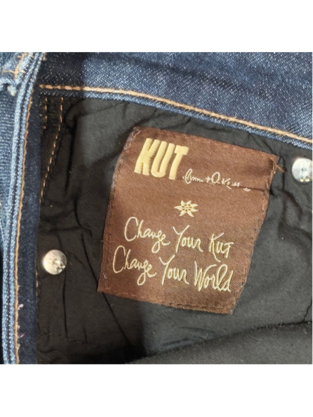 Womens sz 0 Mia Toothpick Skinny Jeans Kut from the Kloth medium/dark Blue Wash - Picture 8 of 9